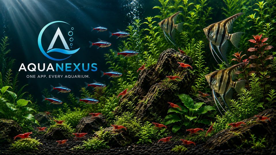 AquaNexus artwork showing a thriving, carefully maintained aquarium